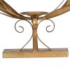 20 Inch Luxury Accent Candle Holder, Laurel Wreath, Metal Frame Gold Finish