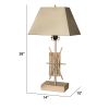 26 Inch Modern Accent Table Lamp, Metal And Acrylic Frame, Champagne Gold
