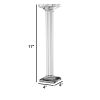 17 Inch Tall Pillar Candle Holder, Glass, Classic Clean Lined Finish, Clear