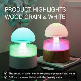 New Rain Cloud Humidifier Aromatherapy Machine Air Humidifier Ultrasonic Aroma Diffuser (Option: White-USB)